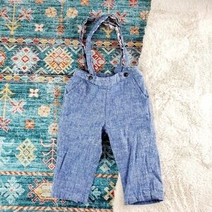 Janie and Jack Linen Suspender Pants 6-12 months